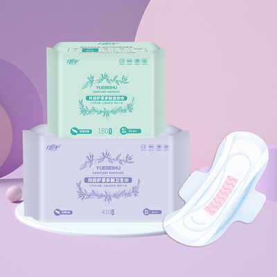 Multi Layer Strong Adhesive 100 Cotton Sanitary Pads Pack With Winged Design