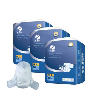 S M L XL XXL White Diaper OEM with Customized Production